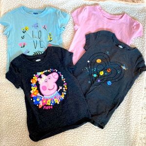 Set of four t-shirts, little girls size 4T